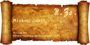 Miskey Zsolt névjegykártya